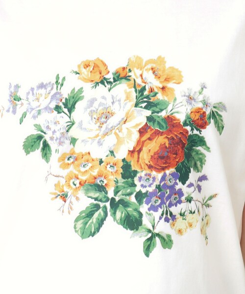 LAURA ASHLEY（ローラアシュレイ）の「【接触冷感/UVカット／コットン100％】ストウ柄 Tシャツ（Tシャツ/カットソー・レディース・ブラック/ライトグレー/オフホワイト・40/38）」の18枚目の写真