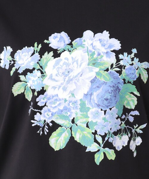 LAURA ASHLEY（ローラアシュレイ）の「【接触冷感/UVカット／コットン100％】ストウ柄 Tシャツ（Tシャツ/カットソー・レディース・ブラック/ライトグレー/オフホワイト・40/38）」の10枚目の写真