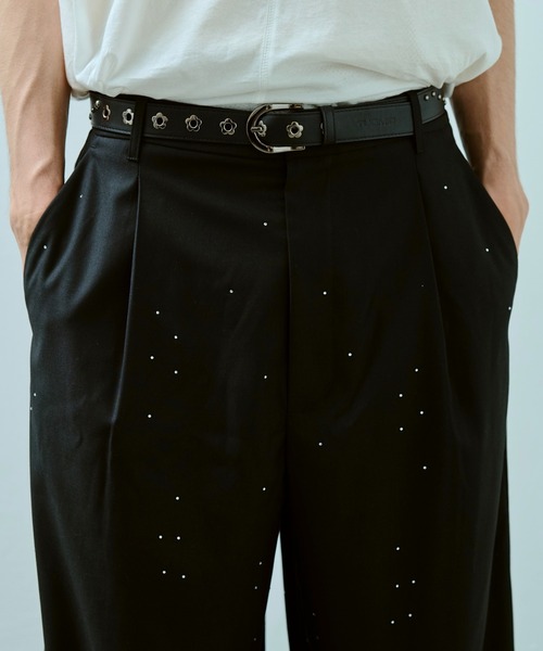 CAMPHOR WOOD(カンファーウッド)の「wide baggy rhinestone slacks / ワイドバギーラインストーンスラックス(スラックス・メンズ・グレー/ブラック/ライトグレー・SMALL/MEDIUM/LARGE)」の11枚目の写真