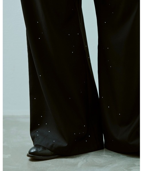 CAMPHOR WOOD(カンファーウッド)の「wide baggy rhinestone slacks / ワイドバギーラインストーンスラックス(スラックス・メンズ・グレー/ブラック/ライトグレー・SMALL/MEDIUM/LARGE)」の14枚目の写真