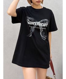 EVRIS | フロントリボングラフィックBIG Tシャツ(Tシャツ/カットソー)