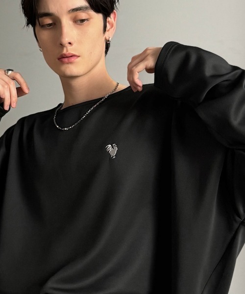 Classical Origin(クラシカルオリジン)の「「大人スイッチON!」ダンボール素材サムホール付きドルマンTシャツ/Double-Knit Fabric Thumb Hole Dolman T-Shirt(Tシャツ/カットソー・メンズ・ブラック/ホワイト/ネイビー・SMALL/MEDIUM/LARGE)」の12枚目の写真