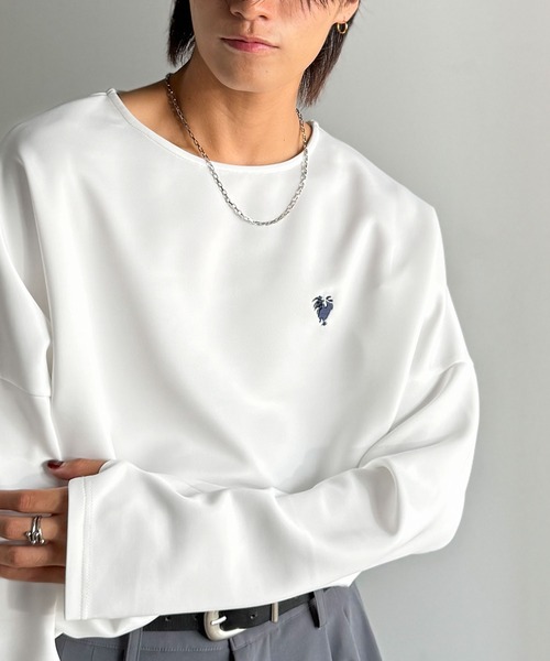 Classical Origin(クラシカルオリジン)の「「大人スイッチON!」ダンボール素材サムホール付きドルマンTシャツ/Double-Knit Fabric Thumb Hole Dolman T-Shirt(Tシャツ/カットソー・メンズ・ブラック/ホワイト/ネイビー・SMALL/MEDIUM/LARGE)」の4枚目の写真