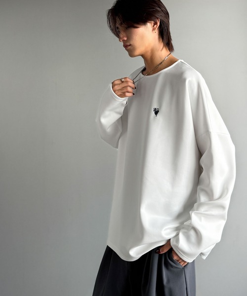 Classical Origin(クラシカルオリジン)の「「大人スイッチON!」ダンボール素材サムホール付きドルマンTシャツ/Double-Knit Fabric Thumb Hole Dolman T-Shirt(Tシャツ/カットソー・メンズ・ブラック/ホワイト/ネイビー・SMALL/MEDIUM/LARGE)」の8枚目の写真