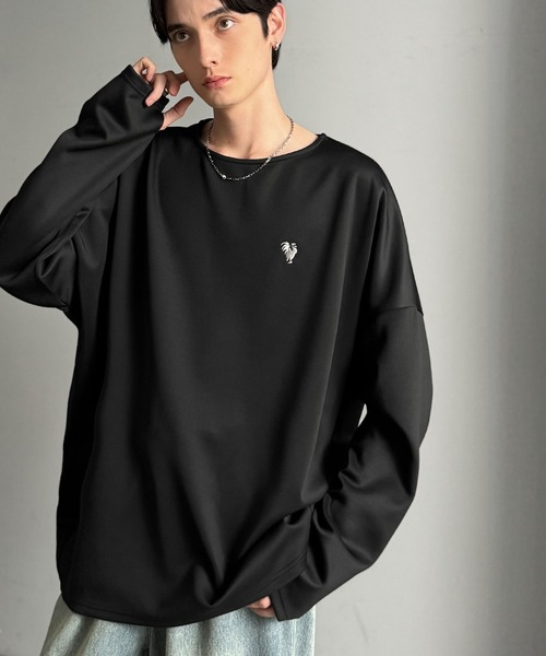 Classical Origin(クラシカルオリジン)の「「大人スイッチON!」ダンボール素材サムホール付きドルマンTシャツ/Double-Knit Fabric Thumb Hole Dolman T-Shirt(Tシャツ/カットソー・メンズ・ブラック/ホワイト/ネイビー・SMALL/MEDIUM/LARGE)」の13枚目の写真