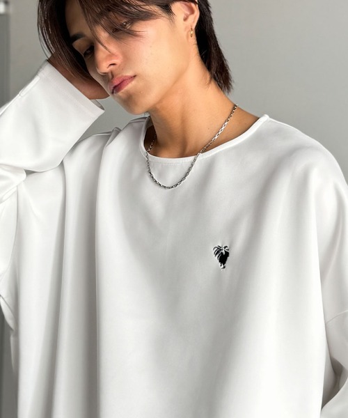 Classical Origin(クラシカルオリジン)の「「大人スイッチON!」ダンボール素材サムホール付きドルマンTシャツ/Double-Knit Fabric Thumb Hole Dolman T-Shirt(Tシャツ/カットソー・メンズ・ブラック/ホワイト/ネイビー・SMALL/MEDIUM/LARGE)」の6枚目の写真