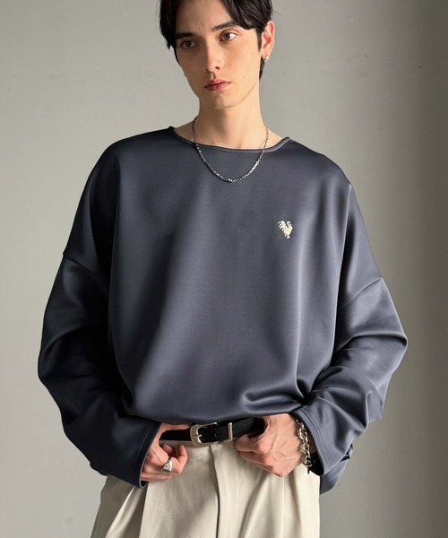 Classical Origin(クラシカルオリジン)の「「大人スイッチON!」ダンボール素材サムホール付きドルマンTシャツ/Double-Knit Fabric Thumb Hole Dolman T-Shirt(Tシャツ/カットソー・メンズ・ブラック/ホワイト/ネイビー・SMALL/MEDIUM/LARGE)」の16枚目の写真