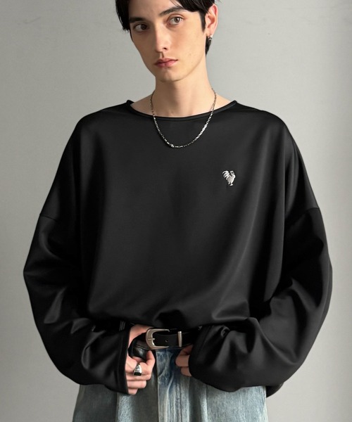 Classical Origin(クラシカルオリジン)の「「大人スイッチON!」ダンボール素材サムホール付きドルマンTシャツ/Double-Knit Fabric Thumb Hole Dolman T-Shirt(Tシャツ/カットソー・メンズ・ブラック/ホワイト/ネイビー・SMALL/MEDIUM/LARGE)」の14枚目の写真