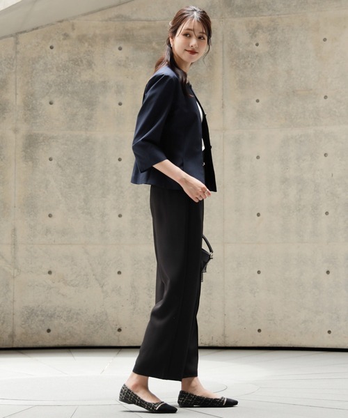 DRESS PLUS(ドレスプラス)の「スリット入りノーカラージャケット(ノーカラージャケット・レディース・ネイビー/ミント/ホワイト・M/L/XL)」の16枚目の写真