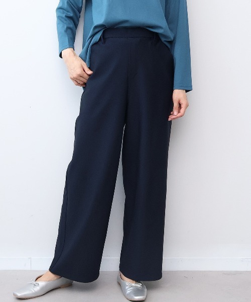 MB mint breeze(エムビーミントブリーズ)の「【L~6L 大きいサイズ】ストレッチスマートワイドパンツ(その他パンツ・レディース・チャコールグレー/ダークブラウン/ネイビー/キャメル・LL/3L/4L/5L/6L)」の3枚目の写真