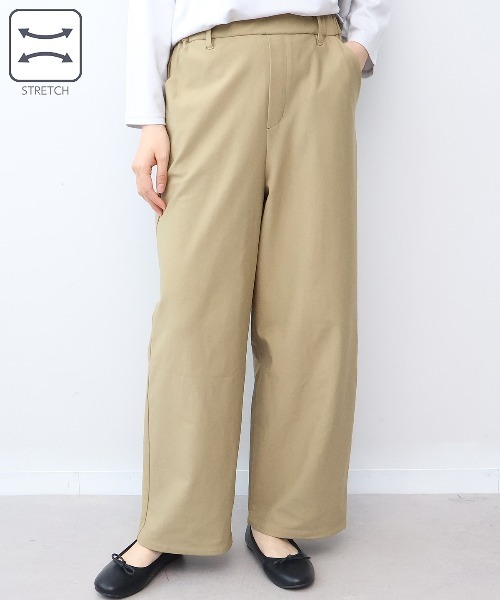 MB mint breeze(エムビーミントブリーズ)の「【L~6L 大きいサイズ】ストレッチスマートワイドパンツ(その他パンツ・レディース・チャコールグレー/ダークブラウン/ネイビー/キャメル・LL/3L/4L/5L/6L)」の5枚目の写真