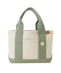 BACKYARD FAMILY（バックヤードファミリー）の「DOT&STRIPE キャンバス 仕切りミニトート（トートバッグ）」