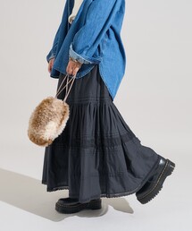 FREAK'S STORE（フリークスストア）の「インド ティアード タックスカート/コットンロングスカート（スカート・レディース）」