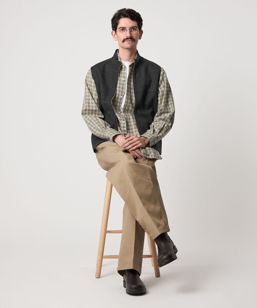 Steven Alan（スティーブンアラン）の「＜Steven Alan＞ ウール カット ドライバーズ ベスト（ベスト・メンズ・ダークグレー/ブラック・S/M/L/XL）」の7枚目の写真