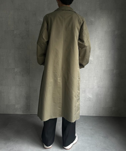 CREARE -LINO-（クレアーレリノ）の「カットオフ ステンカラーコート（ステンカラーコート・メンズ・ブラウン/ブラック/カーキ・M/L/XL）」の20枚目の写真