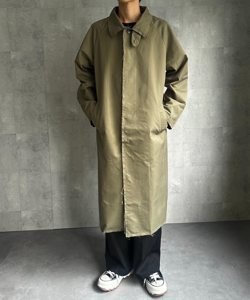 CREARE -LINO-（クレアーレリノ）の「カットオフ ステンカラーコート（ステンカラーコート・メンズ・ブラウン/ブラック/カーキ・M/L/XL）」の22枚目の写真