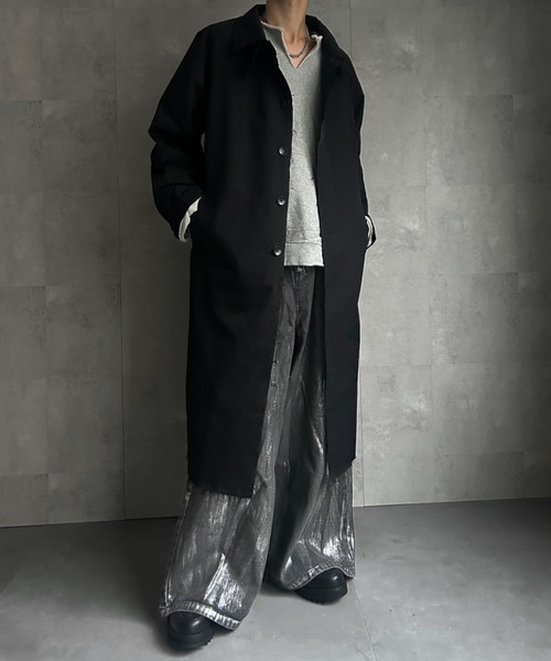 CREARE -LINO-（クレアーレリノ）の「カットオフ ステンカラーコート（ステンカラーコート・メンズ・ブラウン/ブラック/カーキ・M/L/XL）」の16枚目の写真