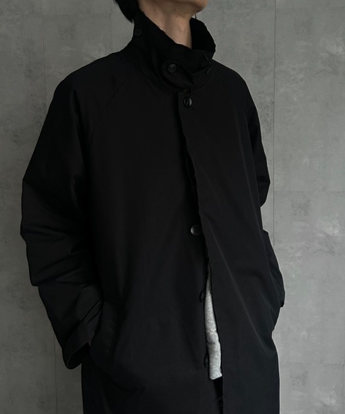 CREARE -LINO-（クレアーレリノ）の「カットオフ ステンカラーコート（ステンカラーコート・メンズ・ブラウン/ブラック/カーキ・M/L/XL）」の4枚目の写真