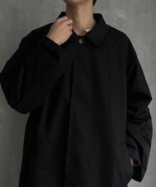 CREARE -LINO-（クレアーレリノ）の「カットオフ ステンカラーコート（ステンカラーコート・メンズ・ブラウン/ブラック/カーキ・M/L/XL）」の6枚目の写真