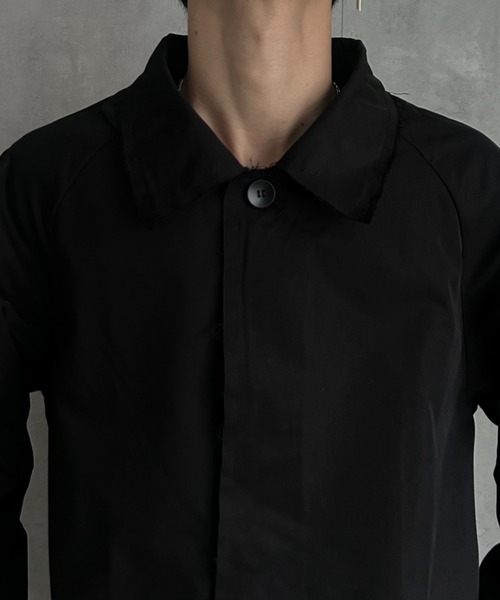 CREARE -LINO-（クレアーレリノ）の「カットオフ ステンカラーコート（ステンカラーコート・メンズ・ブラウン/ブラック/カーキ・M/L/XL）」の7枚目の写真