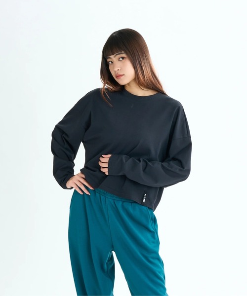 ROXY（ロキシー）の「TRIPLE HEARTS L/S TE/ロキシー速乾UVケアショート丈バックロゴプリント長袖ロンT（Tシャツ/カットソー・レディース・ホワイト/ブラック/ミント・LARGE/MEDIUM/SMALL）」の6枚目の写真