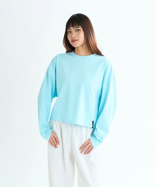 ROXY（ロキシー）の「TRIPLE HEARTS L/S TE/ロキシー速乾UVケアショート丈バックロゴプリント長袖ロンT（Tシャツ/カットソー・レディース・ホワイト/ブラック/ミント・LARGE/MEDIUM/SMALL）」の10枚目の写真