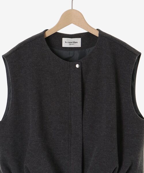 le.coeur blanc（ルクールブラン）の「メルトンバルーンベスト（その他アウター・レディース・グレイッシュベージュ/チャコールグレー・38）」の22枚目の写真