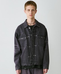 AIVER（アイバー）の「AIVER　オーバーダイリベットGジャン（デニムジャケット）」