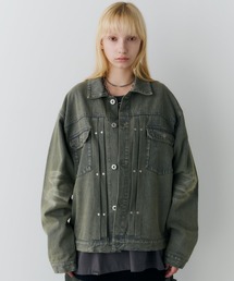 AIVER（アイバー）の「AIVER　オーバーダイリベットGジャン（デニムジャケット）」