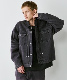 AIVER（アイバー）の「AIVER　オーバーダイリベットGジャン（デニムジャケット）」