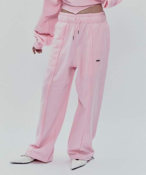 BLONDEY（ブロンディ）の「ドローコード付きセンターラインスウェットパンツ（スウェットパンツ・レディース・チャコールグレー/グレー/ライトブルー/ピンク・FREE）」の4枚目の写真