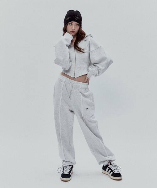 BLONDEY（ブロンディ）の「ドローコード付きセンターラインスウェットパンツ（スウェットパンツ・レディース・チャコールグレー/グレー/ライトブルー/ピンク・FREE）」の11枚目の写真