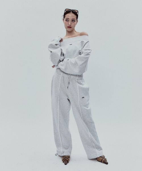 BLONDEY（ブロンディ）の「ドローコード付きセンターラインスウェットパンツ（スウェットパンツ・レディース・チャコールグレー/グレー/ライトブルー/ピンク・FREE）」の10枚目の写真