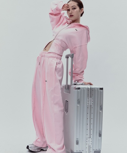 BLONDEY（ブロンディ）の「ドローコード付きセンターラインスウェットパンツ（スウェットパンツ・レディース・チャコールグレー/グレー/ライトブルー/ピンク・FREE）」の5枚目の写真