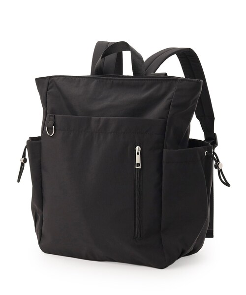 SHOO・LA・RUE（シューラルー）の「【撥水】トートにもなる2WAYリュック（バックパック/リュック・レディース・グレー/ブラック・00）」の7枚目の写真