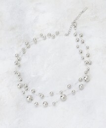 COUP DE CHANCE（クードシャンス）の「フローボール／ショートネックレス／パール調ネックレス／軽量（ネックレス）」