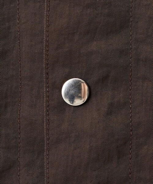 MONKEY TIME（モンキータイム）の「ヴィンテージ ナイロン ツイル レザーライク カラー ジャケット（ブルゾン・メンズ・ダークブラウン/ブラック・S/M/L/XL）」の16枚目の写真