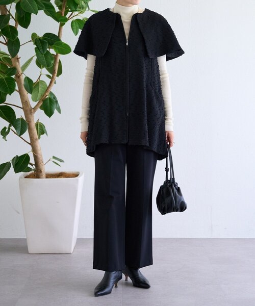 LIVETART（リヴェタート）の「バックティアードツイードベスト（ベスト・レディース・ブラック・FREE）」の21枚目の写真