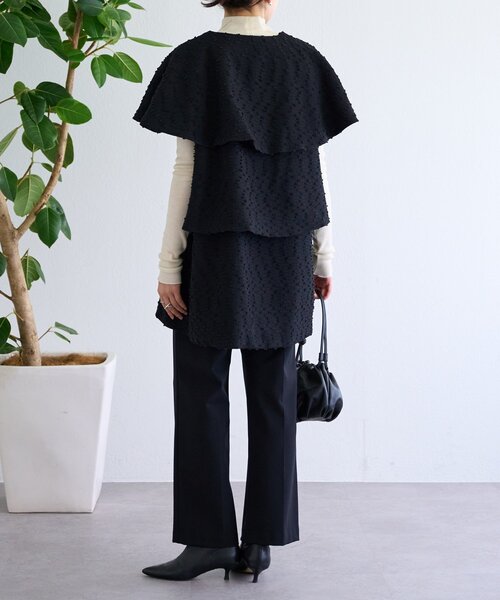 LIVETART（リヴェタート）の「バックティアードツイードベスト（ベスト・レディース・ブラック・FREE）」の22枚目の写真