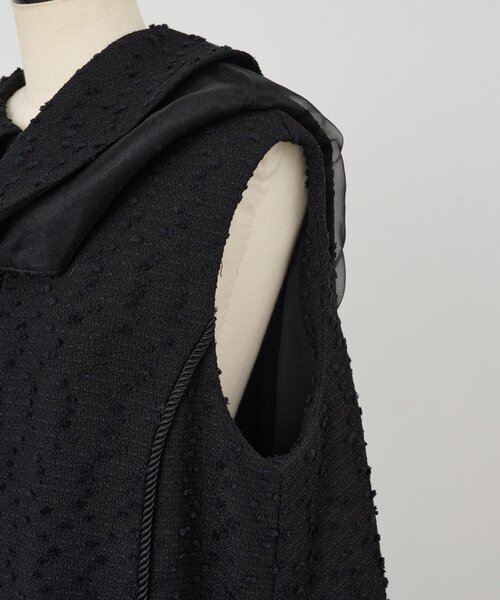 LIVETART（リヴェタート）の「バックティアードツイードベスト（ベスト・レディース・ブラック・FREE）」の3枚目の写真