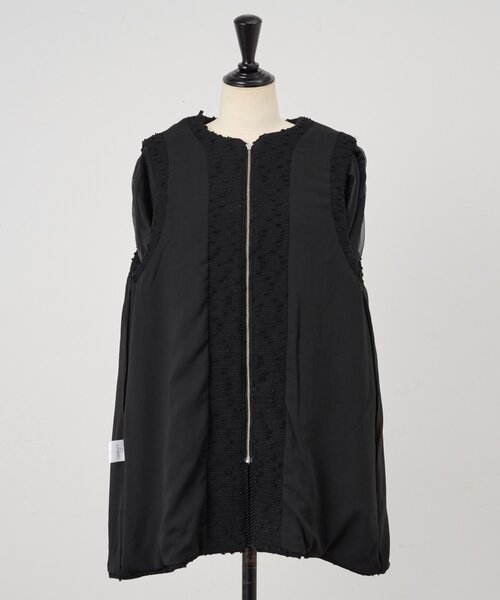 LIVETART（リヴェタート）の「バックティアードツイードベスト（ベスト・レディース・ブラック・FREE）」の15枚目の写真