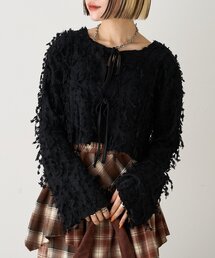 【25AW】配色メロウボレロブラウス