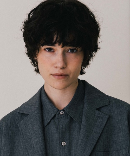 CREDONA(クレドナ)の「SAVILE WOOL SHIRT/サビルウールシャツ(シャツ/ブラウス・レディース・ブラウン/ベージュ/グレー・FREE)」の22枚目の写真