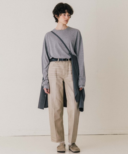 CREDONA(クレドナ)の「SAVILE WOOL SHIRT/サビルウールシャツ(シャツ/ブラウス・レディース・ブラウン/ベージュ/グレー・FREE)」の6枚目の写真