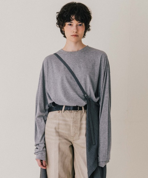 CREDONA(クレドナ)の「SAVILE WOOL SHIRT/サビルウールシャツ(シャツ/ブラウス・レディース・ブラウン/ベージュ/グレー・FREE)」の13枚目の写真