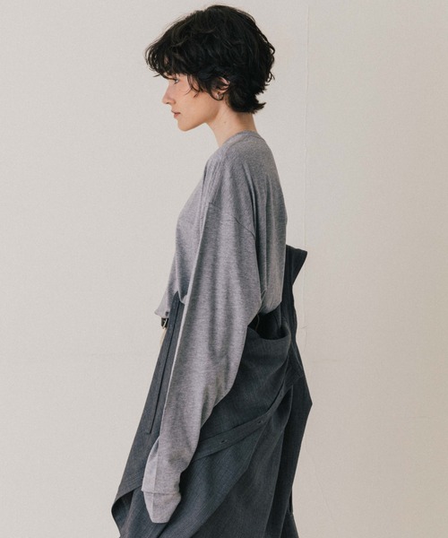 CREDONA(クレドナ)の「SAVILE WOOL SHIRT/サビルウールシャツ(シャツ/ブラウス・レディース・ブラウン/ベージュ/グレー・FREE)」の14枚目の写真