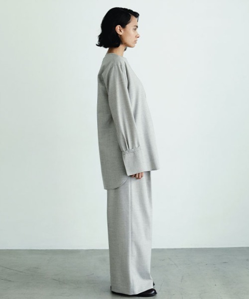 ETRE TOKYO(エトレトウキョウ)の「SANTEウエストドロストセミワイドパンツ(その他パンツ・レディース・グレー/ネイビー・S/M)」の5枚目の写真