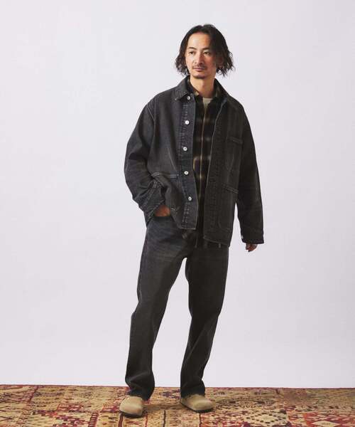 JOURNAL STANDARD relume(ジャーナルスタンダード レリューム)の「クラフト デニム ナロー ストレート パンツ(デニムパンツ・メンズ・ブルー系その他/ネイビー/ブラック・MEDIUM/SMALL/LARGE)」の4枚目の写真