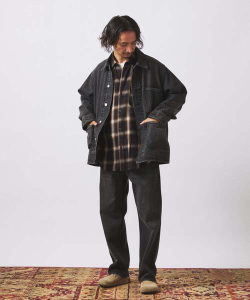 JOURNAL STANDARD relume(ジャーナルスタンダード レリューム)の「クラフト デニム ナロー ストレート パンツ(デニムパンツ・メンズ・ブルー系その他/ネイビー/ブラック・MEDIUM/SMALL/LARGE)」の8枚目の写真
