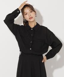 AND COUTURE（アンドクチュール）の「シアークロップドサファリジャケット（スーツジャケット）」